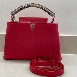 Louis Vuitton Scarlet with Python trimming